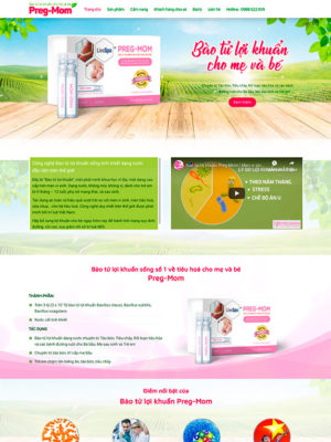 Mẫu web bán thực phẩm chức năng